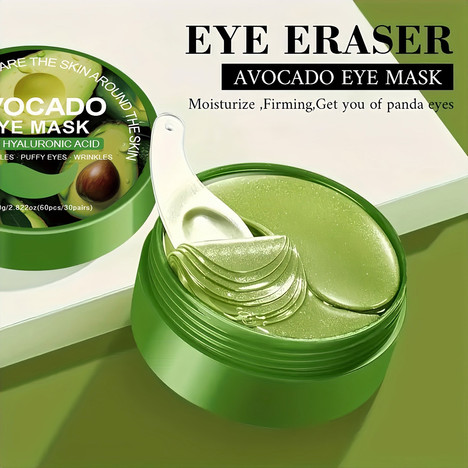 60pcs Avocado And Collagen Eye Mask, Hydrates And Moisturizes The Eye Area, Refines And Firms The Eye Area, Gives The Eye Area a Radiant Glow, Say Goodbye to Dryness And Dullness, Eye Care, Collagen Eye Mask, Moisturizing Eye Beauty World Shop