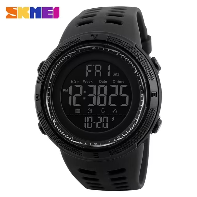 1251 Digital Watch for Men Waterproof Sports Electronic Countdown Mens Wristwatches Military Date Clock 1560 Reloj Hombre
