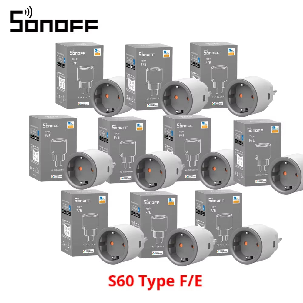 S60 EU  Wifi Socket Smart Wifi Plug with Energy Monitoring Remote Control Timer Voice Control Smart Scene