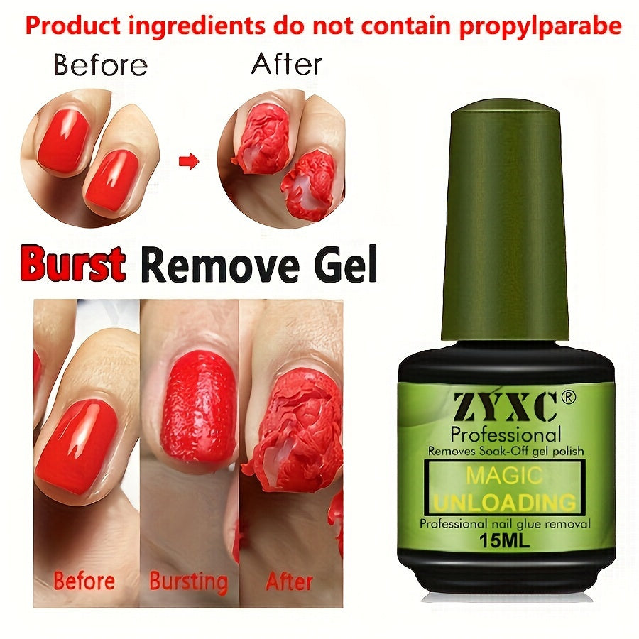 0.51oz Magic Soak-Off Quick Nail Glue Remover, Nail Polish Remover For Gel Nails Polish Beauty Fashion