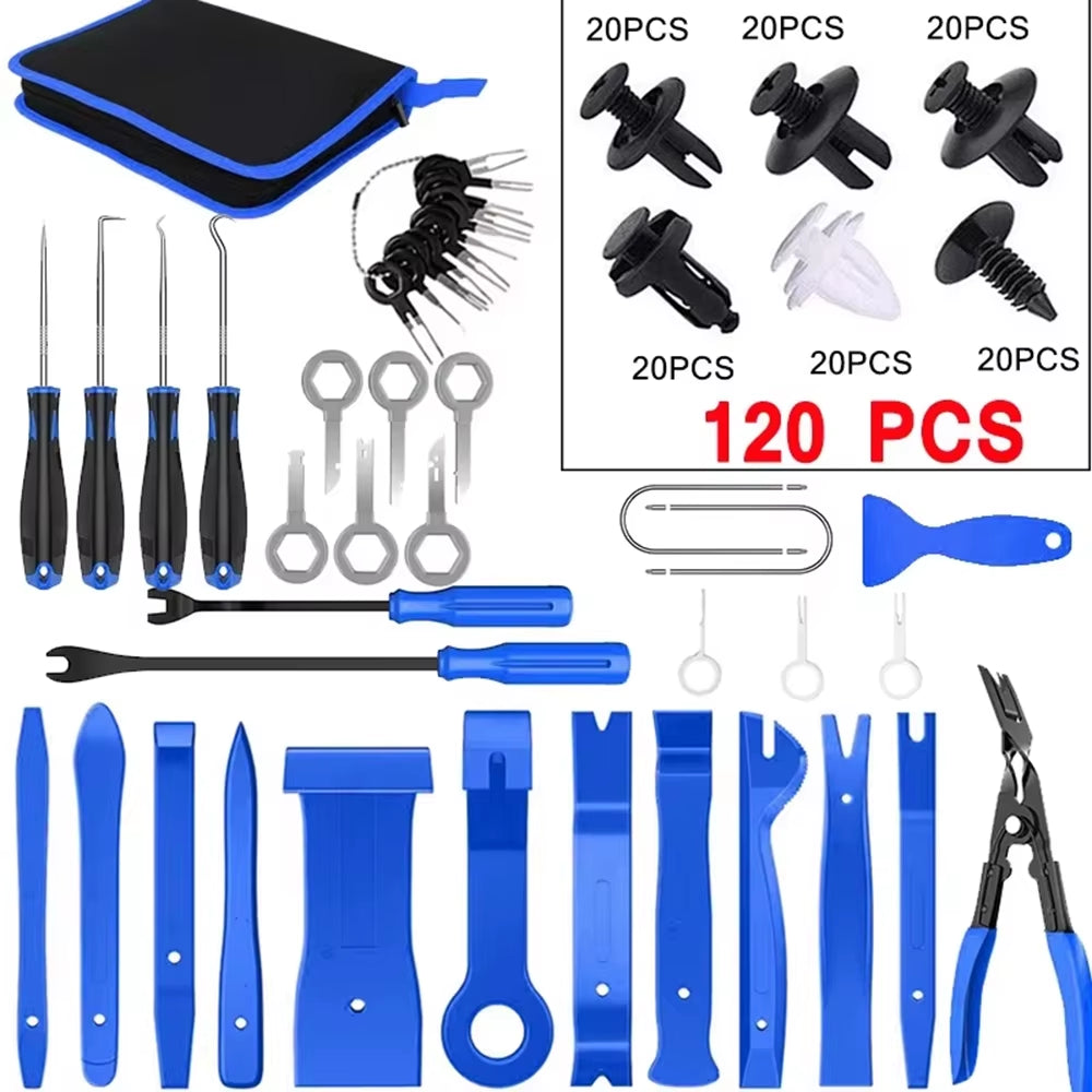 5/12/41/161/231PCS Auto Clip Pliers Fastener Remover Pry Tool Car Trim Removal Tool for Car Audio Dash Door Panel Window Molding