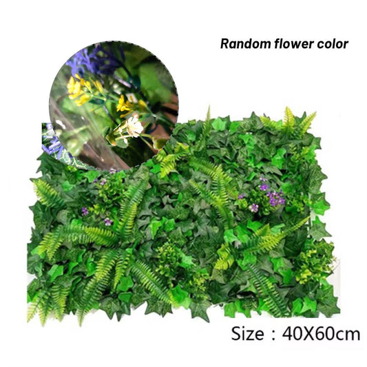1X 40X60Cm Artificial Green Grass Square Plastic Lawn Plant Living Room Background Artificial Lawn Decoration Home Wall Decor