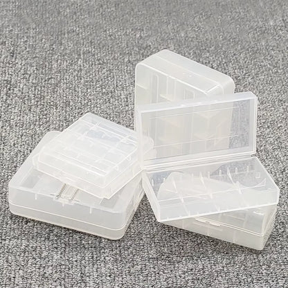 26650 18650 Battery Storage Box Hard Case Holder for 4 18650 4AA 4AAA Rechargeable Battery Power Bank Plastic Case Transparent