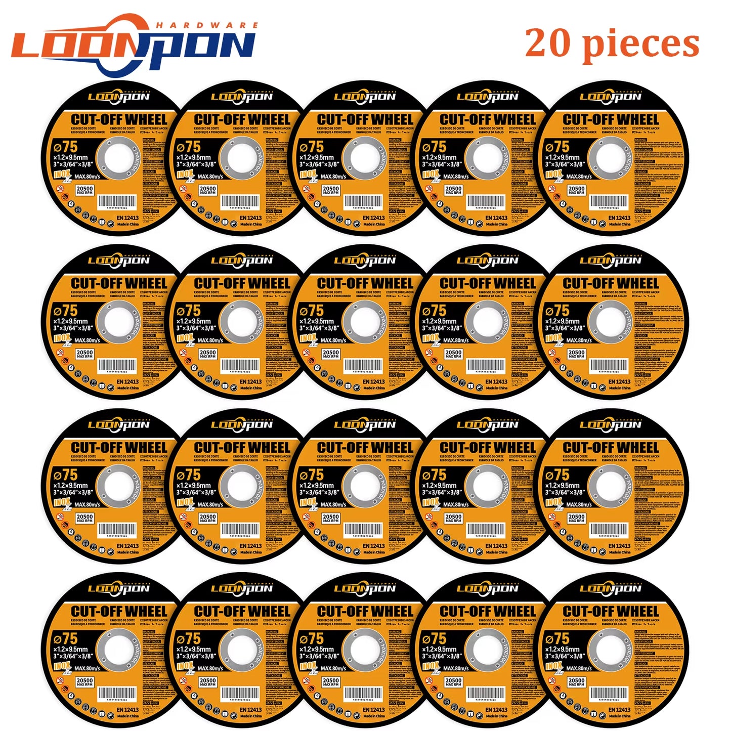 5-50PC 75Mm Resin Cutting Disc Grinding Metal Wheel Cut off Blade for Angle Grinder Metal & Stainless Cutting