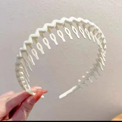 Hair Clip Frosted Color Headband Women's Non-slip Band Teeth Simple Pressure Headband Face Headband Hair Accessories Beauty Fashion