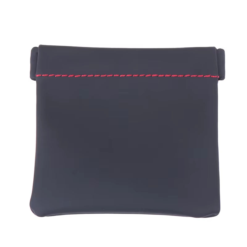 New Black Mini Hard Headphone Case Portable Earbuds Pouch Box PU Leather Earphone Storage Bag Protective USB Cable Organizer
