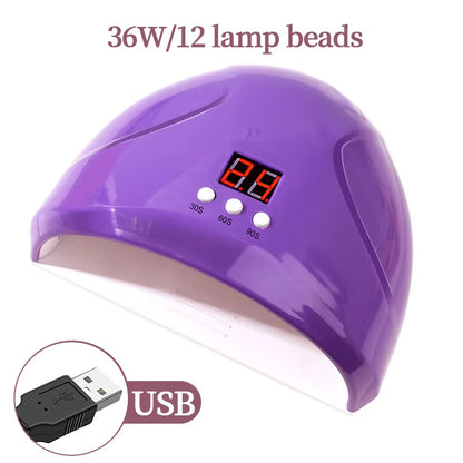 LED Light Nail Lamp Portable Gel Polish Drying Lamps UV Curing Flashlight Machine Pin Cure for Professional Nails Dryer