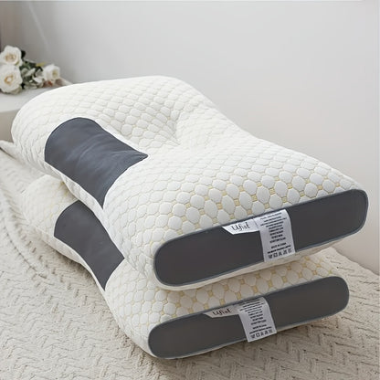 Buy 1 Get 1 Free, 2 Soft Woven Neck Massage Couple Pillows - Adjustable Ergonomic Orthotic Profile Support, High Quality Pillow Core, Detachable Pillowcase For Sleeping Comfort Beauty Fashion