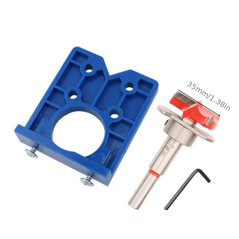 35Mm Concealed Hinge Boring Jig Wood Furniture Door Cabinets Hinge Installation Tool Hinge Hole Drilling Guide for Carpentry ABS