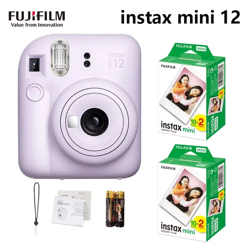 Genuine Fuji Instax Mini 12/SE Camera New  Instax Camera Comes with Camera Bag Set with Optional Film Photo Paper