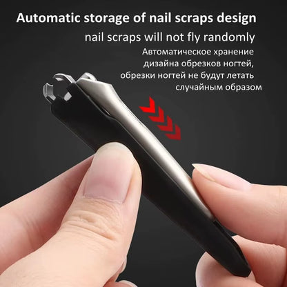 Nail Trimmer Pedicure Scissor Nail Clippers Stainless Steel anti Splash Fingernail Cutter Manicure Tools Bionics Design