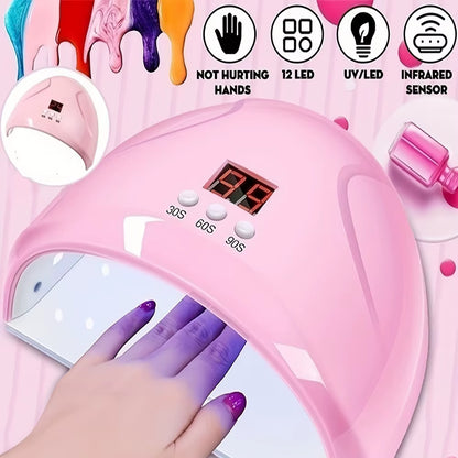 LED Light Nail Lamp Portable Gel Polish Drying Lamps UV Curing Flashlight Machine Pin Cure for Professional Nails Dryer