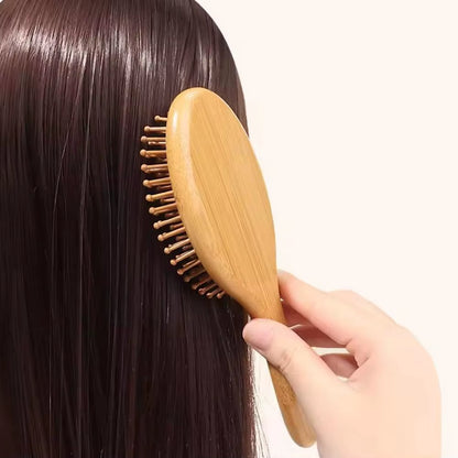 Wooden Bamboo Hair Brush Improve Hair Growth Wood Hairbrush Prevent Hair Loss Comb Bamboo Comb Teeth Salon Hair Styling Tools