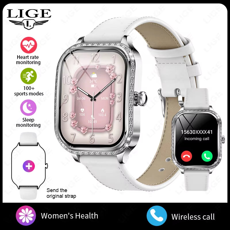 Smart Watch Women Waterproof Bluetooth Call Sports Fitness Heart Rate Monitor Smartwatch Mujer Digital Women'S Smartwatches