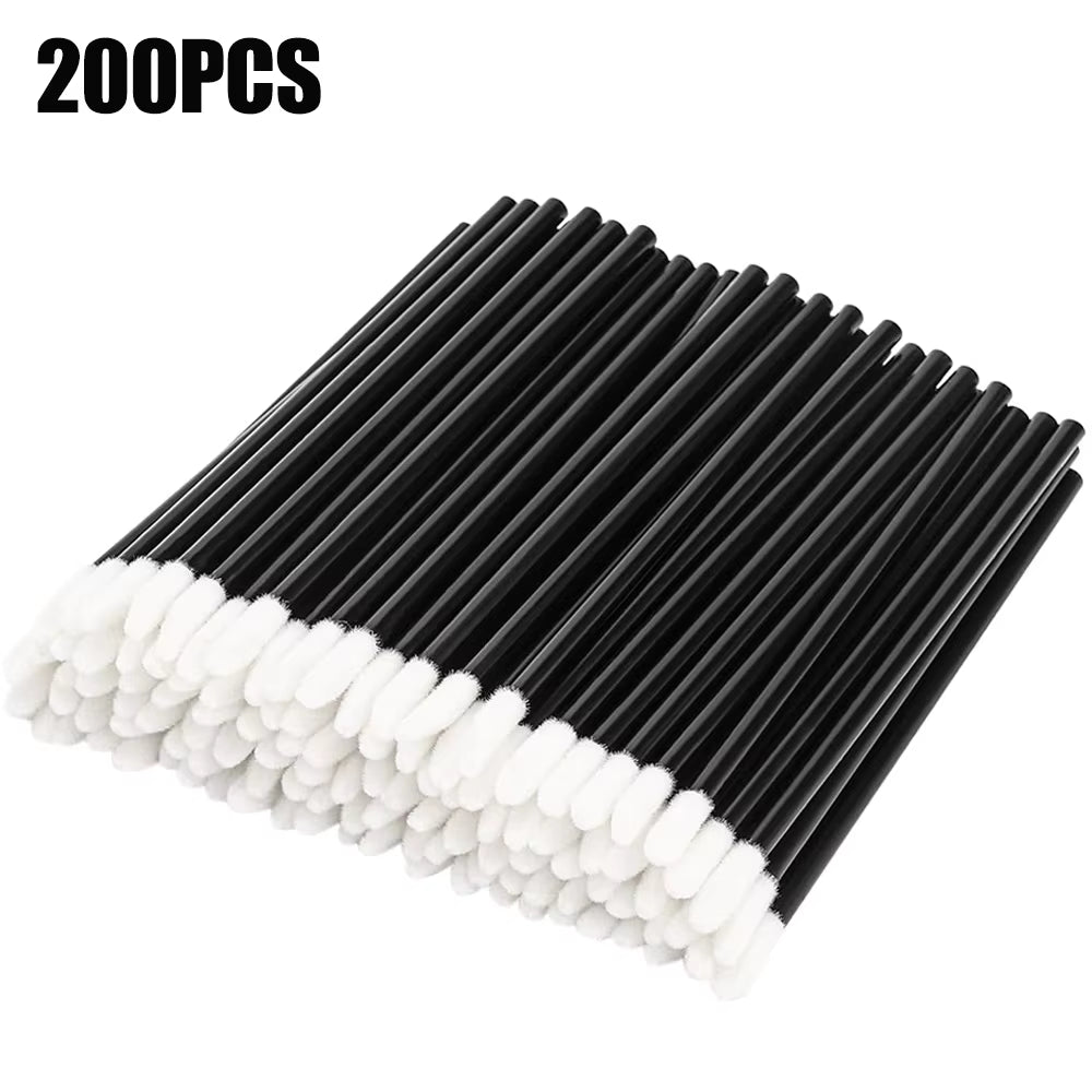100/200Pcs Lip Wands Applicators Disposable Lip Brushes Lipstick Brush Mascara Applicator Gloss Wands Eyelash Extension Tool