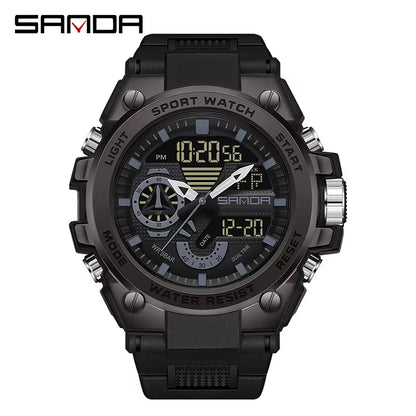 Men'S Digital Fashion Waterproof Outdoor Sports Multifunctional Electronic Watch SD3302-12