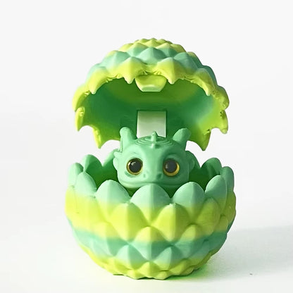 3D Printed Decorative Ornament Dragon Egg with Little Dragon Inside, Suitable for Furniture and Desktop Home Decor Christmas