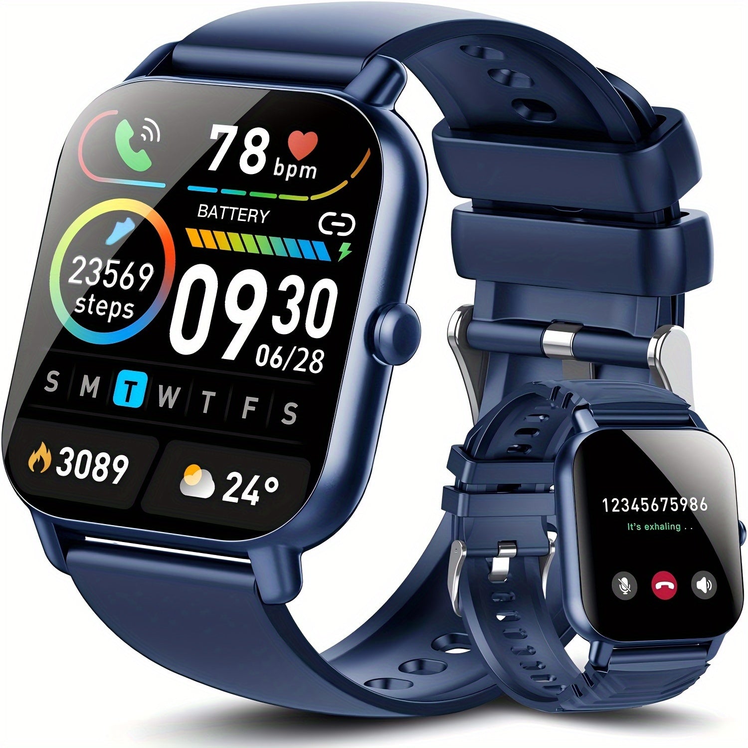 Smart Watch (Answer/Make Calls), 1.85" Smartwatch for Men Women with 110+ Sport Modes, Fitness Watch with Sleep Monitor/Activity Tracker for Android iPhone Beauty World Shop