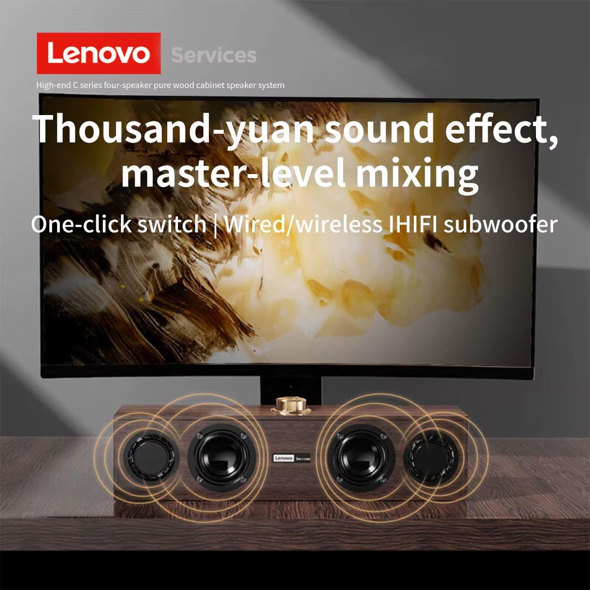 C02 Multimedia Speaker Bluetooth Speaker Wired/Bluetooth Dual-Mode Speaker Retro Speaker Universal for Tv, Computer, and Mobile Phone Subwoofer