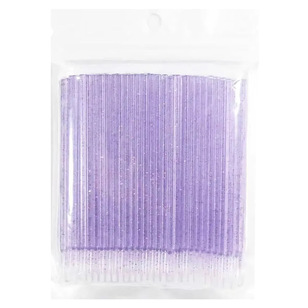 100Pcs Eyelash Cleaning Brushes Micro Cotton Swab Individual Removing Makeup Brush Eyelashes Microbrush Beauty Clean Tools