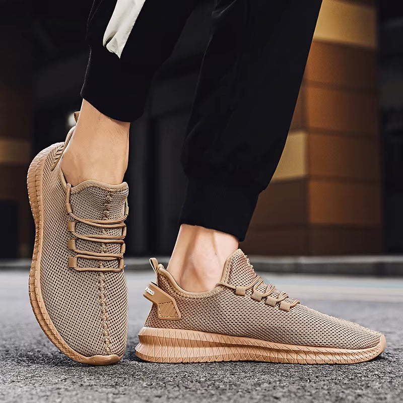 Brown Men'S Shoes Non-Slip Casual Sneakers Breathable Outdoor Jogging Training Hiking Sports Running for Women Lace up Sneakers