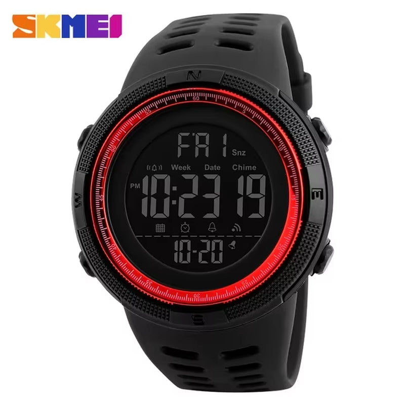 1251 Digital Watch for Men Waterproof Sports Electronic Countdown Mens Wristwatches Military Date Clock 1560 Reloj Hombre