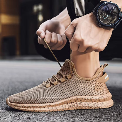 Brown Men'S Shoes Non-Slip Casual Sneakers Breathable Outdoor Jogging Training Hiking Sports Running for Women Lace up Sneakers