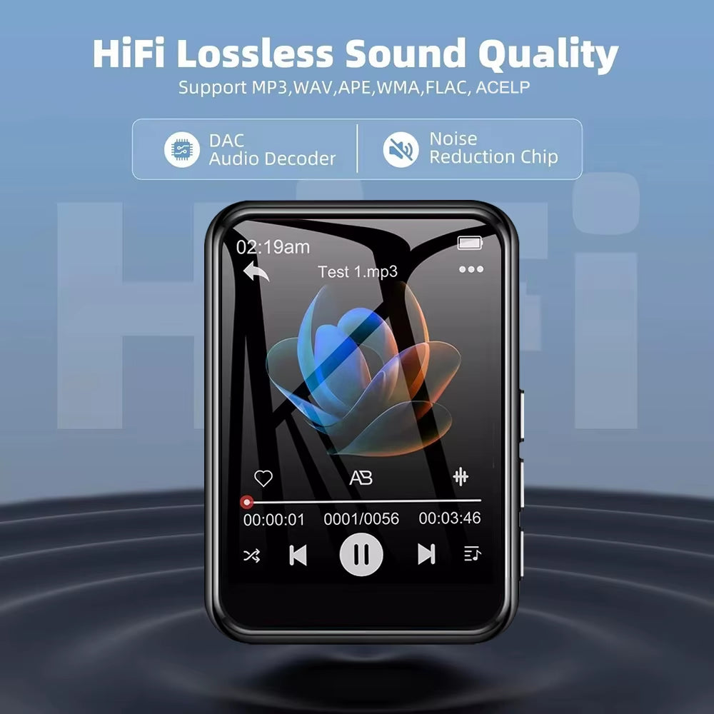 128G MP3 Player Bluetooth 5.4 Hifi MP3 Music Player Built-In Speaker 2.4Inch Touch Screen MP4 Player with E-Book/Video Recording