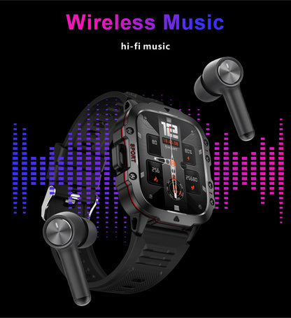 New Rugged Smart Watch Men Wireless Call IP68 Sport Fitness AI Voice Outdoor Smartwatch For Mobile Phones