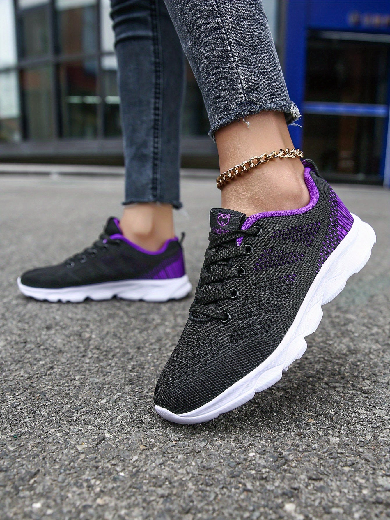 Womens Super-Breathable Lace-Up Sport Shoes - Lightweight & Fashionable Flying Woven Design - Ideal for Casual Everyday Wear - Durable & Comfortable Beauty World Shop