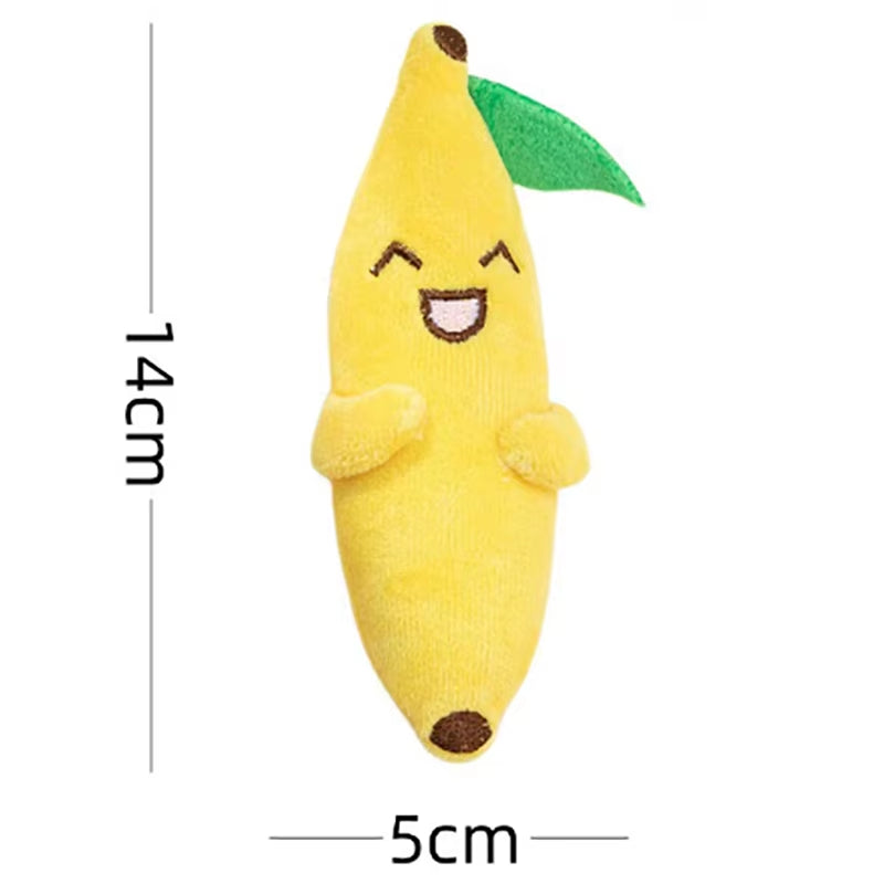 Pet Teeth Grinding and anti Bite Toy Cartoon Plush Animal Cute Doll Self Fun and Soothing Pet Cat Toy Suitable for Home Play