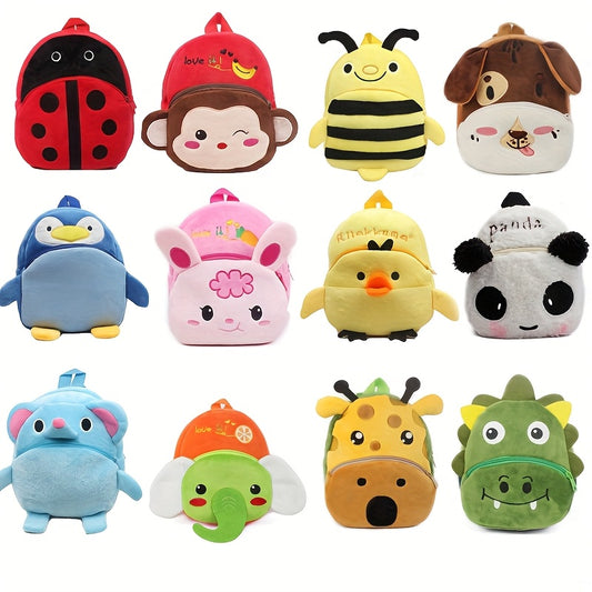 Girls Casual Cute Cartoon Plush Animal Shaped Backpack Shoulder Bag Coin Purse Holiday Gift Beauty Fashion