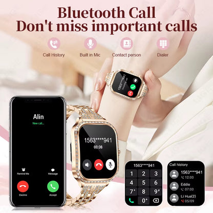 Smart Watch Women Waterproof Bluetooth Call Sports Fitness Heart Rate Monitor Smartwatch Mujer Digital Women'S Smartwatches