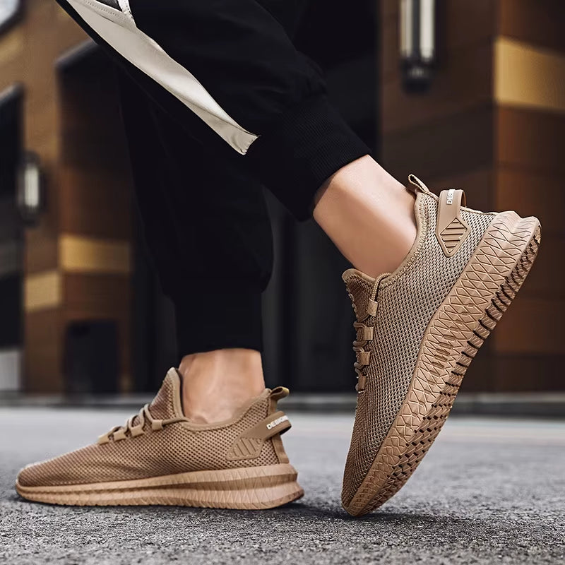 Brown Men'S Shoes Non-Slip Casual Sneakers Breathable Outdoor Jogging Training Hiking Sports Running for Women Lace up Sneakers