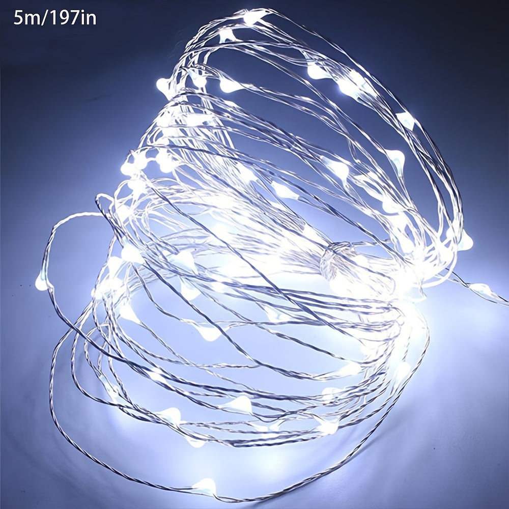 1pc String Lights for Bedroom, Party, Wedding, Christmas Halloween Decoration, 50/100LED Beauty Fashion