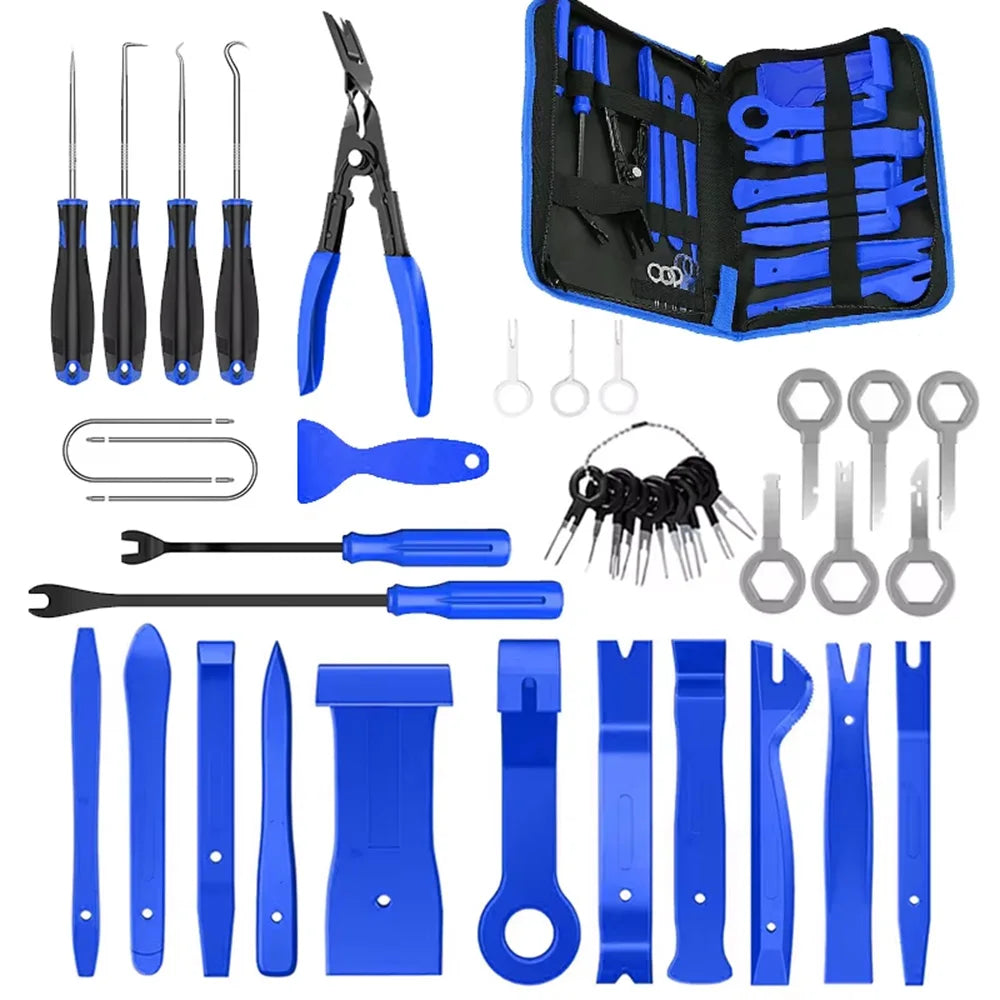 5/12/41/161/231PCS Auto Clip Pliers Fastener Remover Pry Tool Car Trim Removal Tool for Car Audio Dash Door Panel Window Molding
