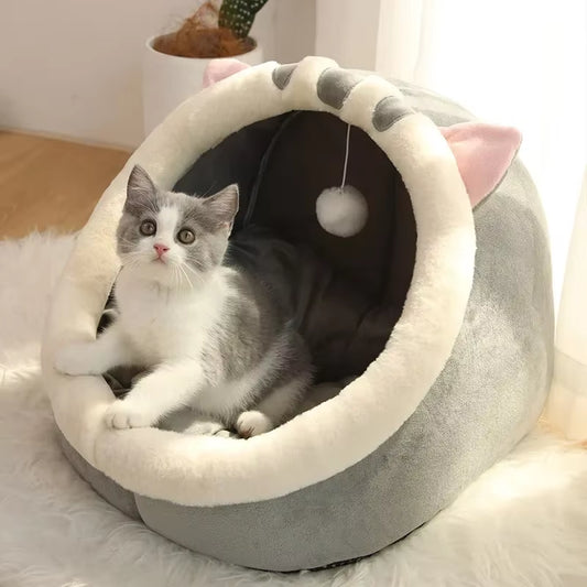 Super Cat Bed Warm Pet House Kitten Cave Cushion Pets House Warm Sleeping Dog Basket Tent Small Dog Mat Supplies Bed for Cats