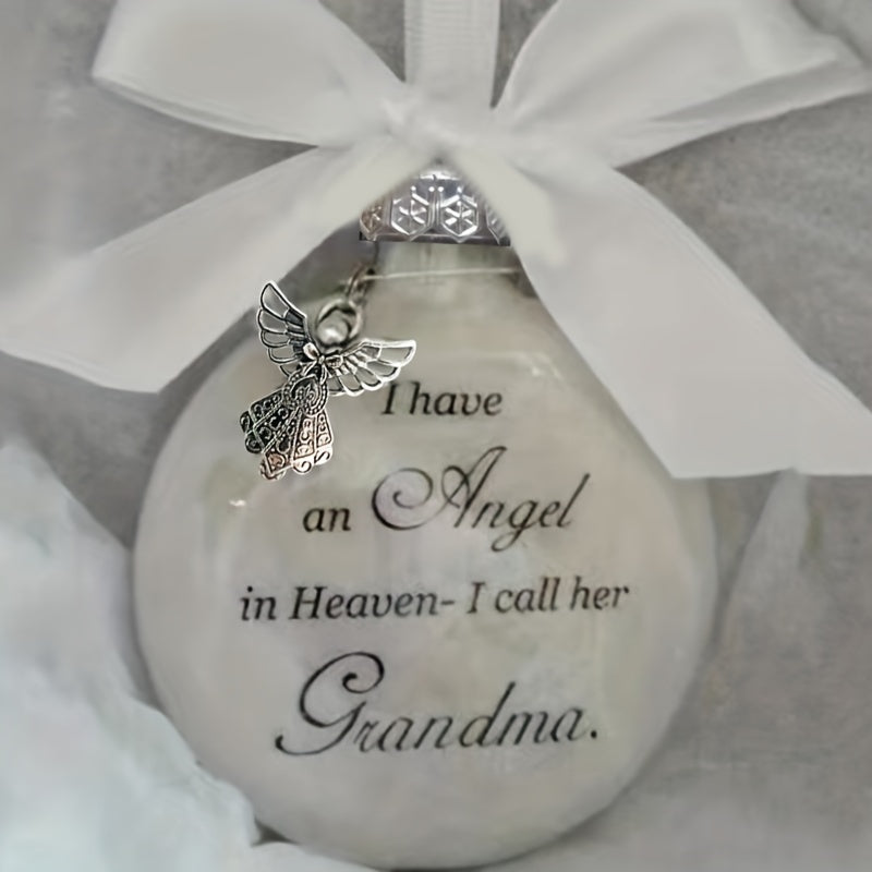 1pc, In Heaven Relatives Name Ornament, Keepsake Feather Plastic Ball, Ornament Pendant, Home Decor, Room Decor, Bedroom Decor Beauty Fashion