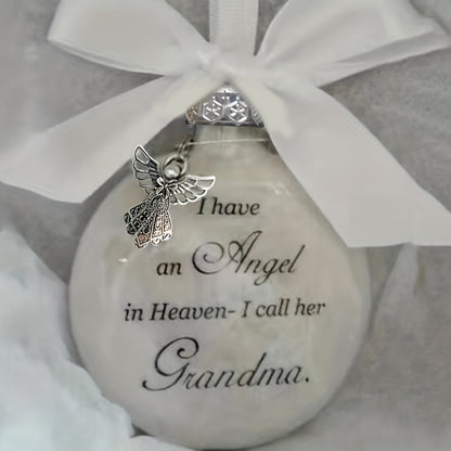 1pc, In Heaven Relatives Name Ornament, Keepsake Feather Plastic Ball, Ornament Pendant, Home Decor, Room Decor, Bedroom Decor Beauty Fashion
