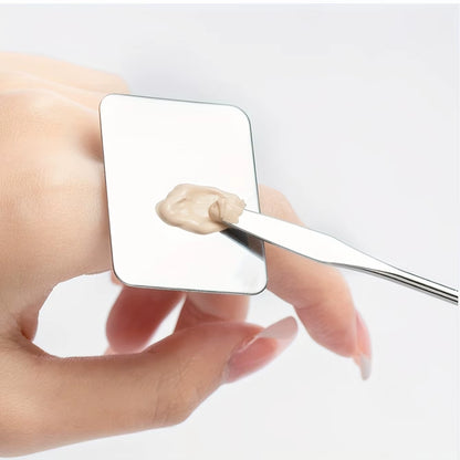 Makeup Mixing Palette, Kissdate Makeup Spatula Palette with Foundation Spatula, Stainless Steel Makeup Mixingtray Nail Art Palet