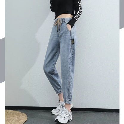 2025 Harem Pants Vintage High Waist Woman Jeans Ankle Length Mom Jeans Denim Pants for Women Clothes High Waisted Jeans