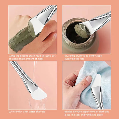 Silicone Facial Mask Brush Soft Hair Facial Mask Brush Brush Applicator for Facial Mask Beauty Salon Brushes Makeup Tools