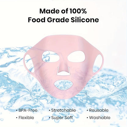 1PC 3D Silicone Facial Mask for Moisturizing-Reusable, Anti-Water Evaporation,Skin Care Tools for Women
