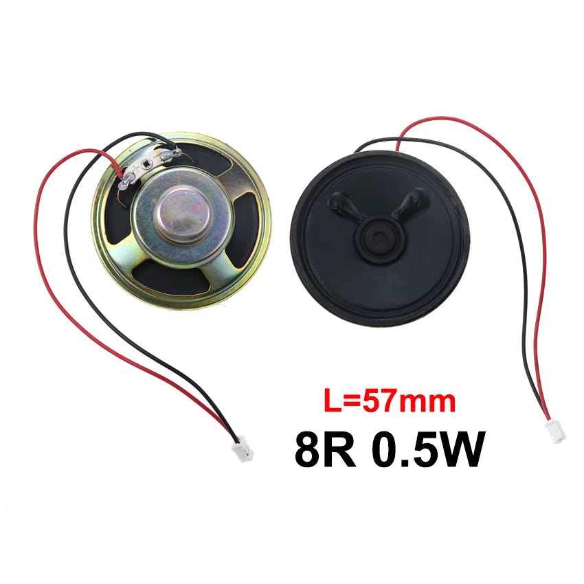 1X 8 Ohm 8R 0.5W Mini Ultra-Thin Horn Speaker Diameter 20Mm 23Mm 28Mm 30Mm 36Mm 40Mm 50Mm 57Mm Loudspeaker W/ P2.0 Termina Wire