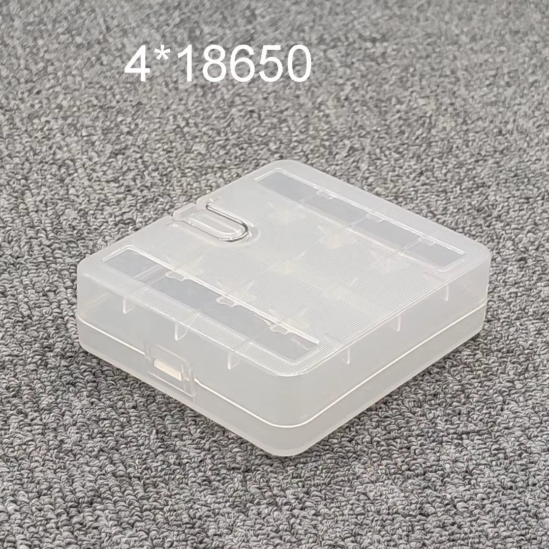 26650 18650 Battery Storage Box Hard Case Holder for 4 18650 4AA 4AAA Rechargeable Battery Power Bank Plastic Case Transparent