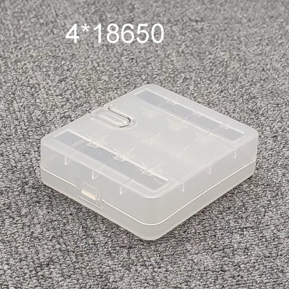 26650 18650 Battery Storage Box Hard Case Holder for 4 18650 4AA 4AAA Rechargeable Battery Power Bank Plastic Case Transparent