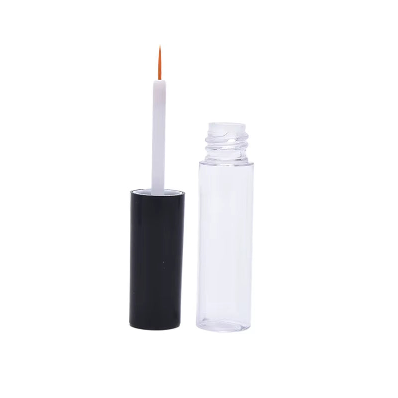 1PC 8Ml Plastic Eyelash Growth Liquid Dispenser Bottle Fine Yellow Hair Transparent Bottle Makeup Container Tube