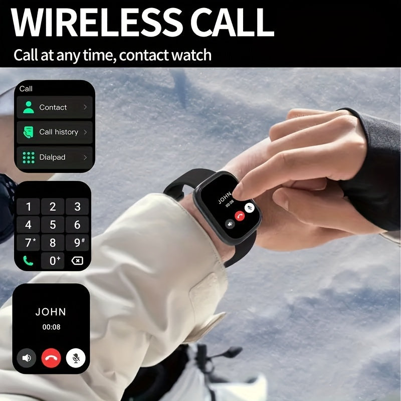 Smart Fitness Watch With 2.01" Color Screen, BT 5.3, Water Resistant, Multi-Sport Modes, Sleep Monitoring, And Fun Games Beauty World Shop