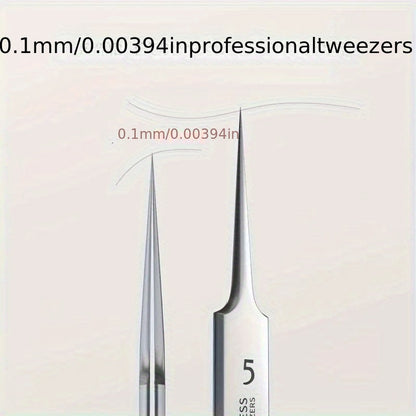 1 Pack Extra Fine No. 5 Acne Blackhead Tweezers - Facial Beauty Remove Beauty Fashion