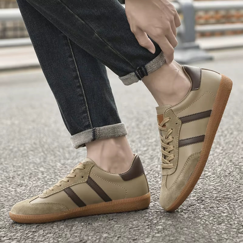 All-Match Male Skate Shoes Skateboard Footwea Genuine Leather Sneakers 2025 New Arrival Mens Tenis Masculino Leisure Walk Flats